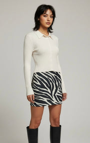 Nomi Zebra Glitter Skirt